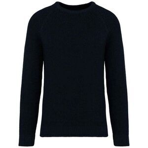 Native Spirit Mens Chunky Knit Sweatshirt / Navy